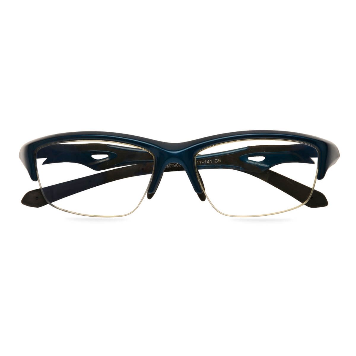 SPORTY GLASSES 18021 Sport Blue Eyeglasses Frames Leoptique