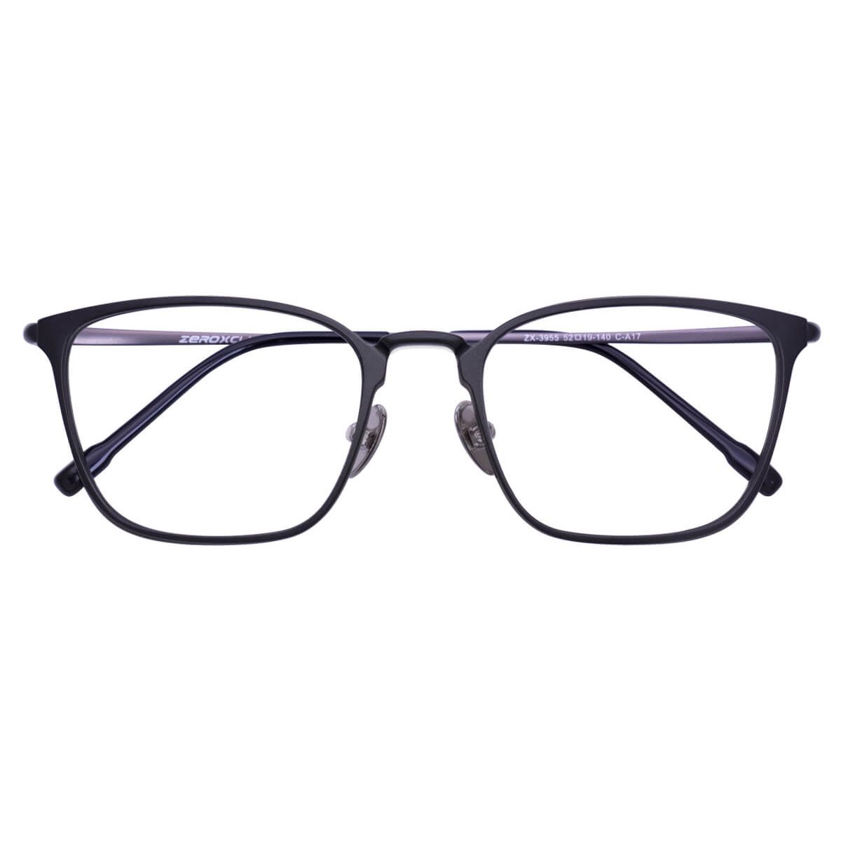 3955 Rectangle Black Eyeglasses Frames | Leoptique