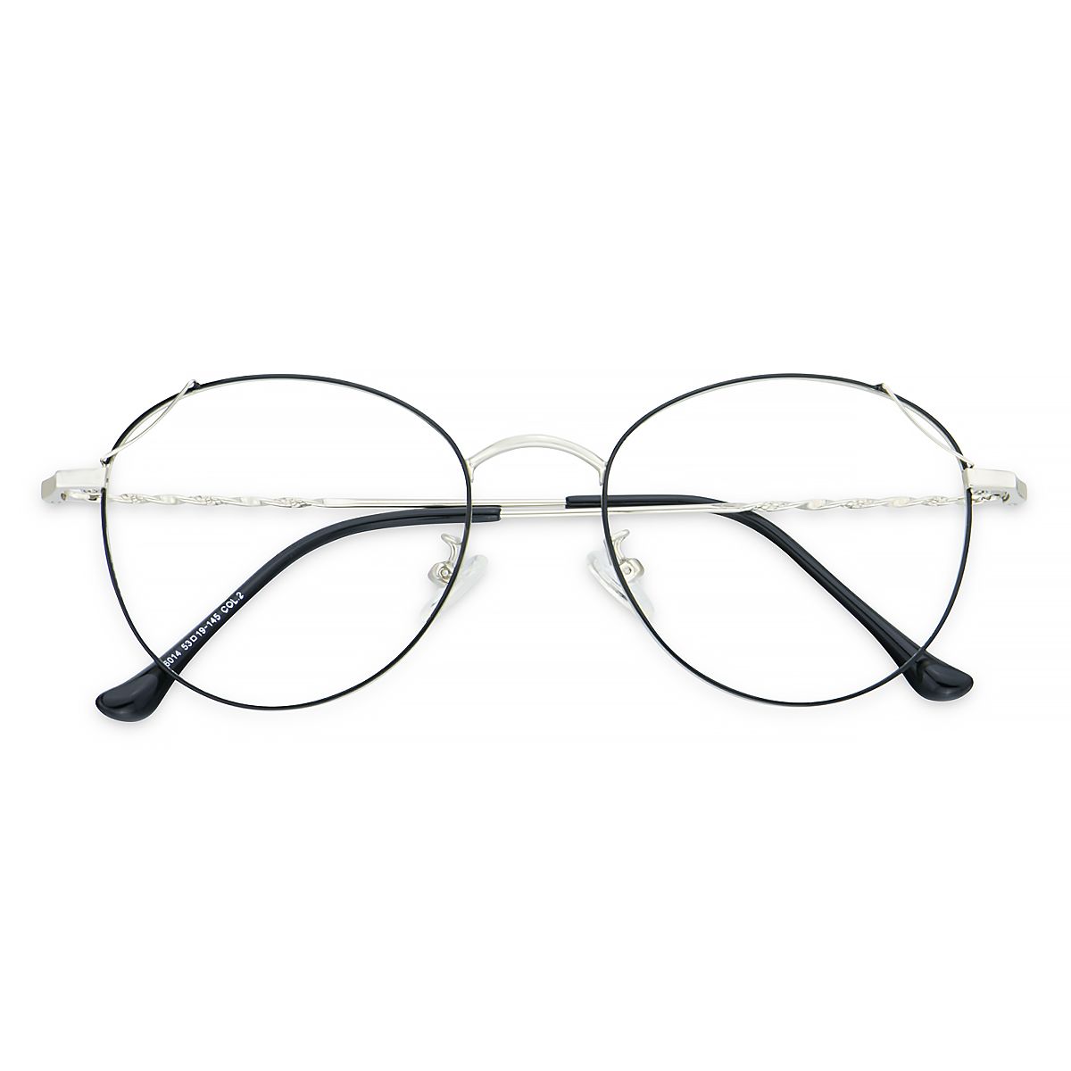 6014 Round Black Eyeglasses Frames Leoptique 5598