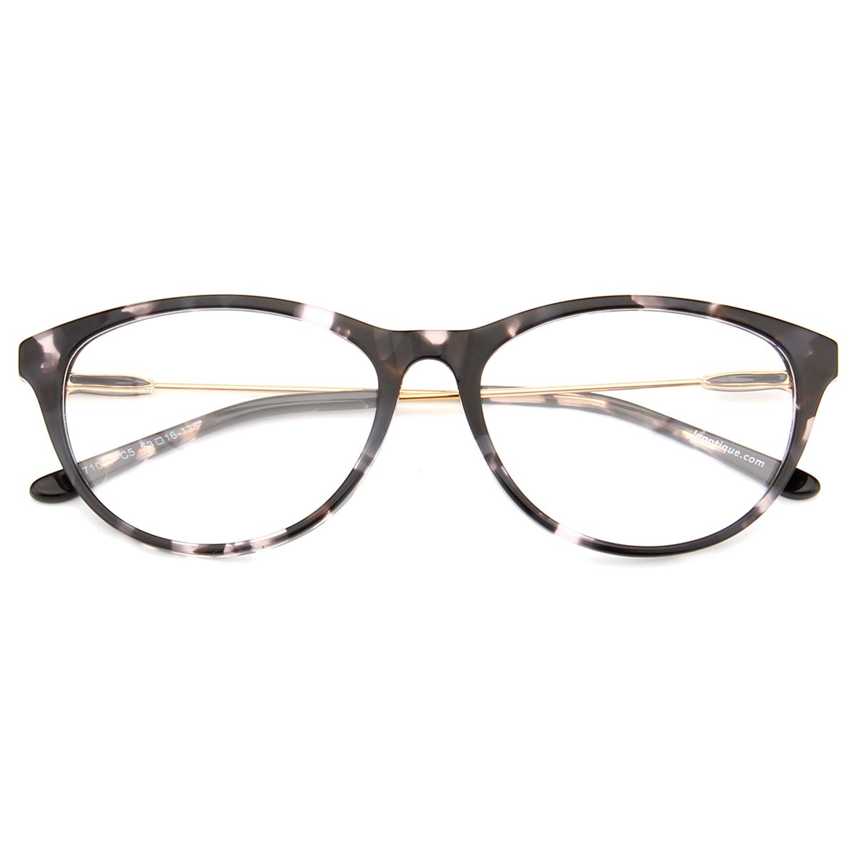 71017 Oval Floral Eyeglasses Frames Leoptique 2051