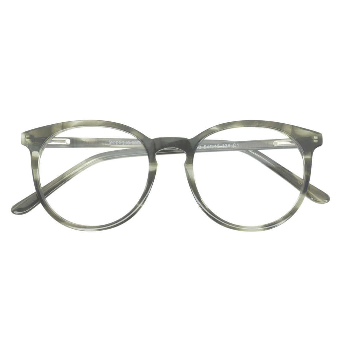 8030S Round Striped Eyeglasses Frames | Leoptique