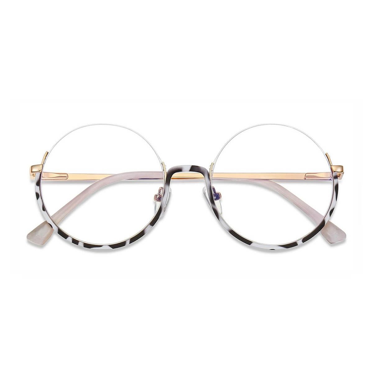 82042 Round Oval Floral Eyeglasses Frames Leoptique 4823