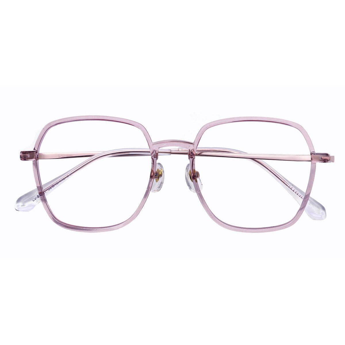 86227 Square Pink Eyeglasses Frames | Leoptique