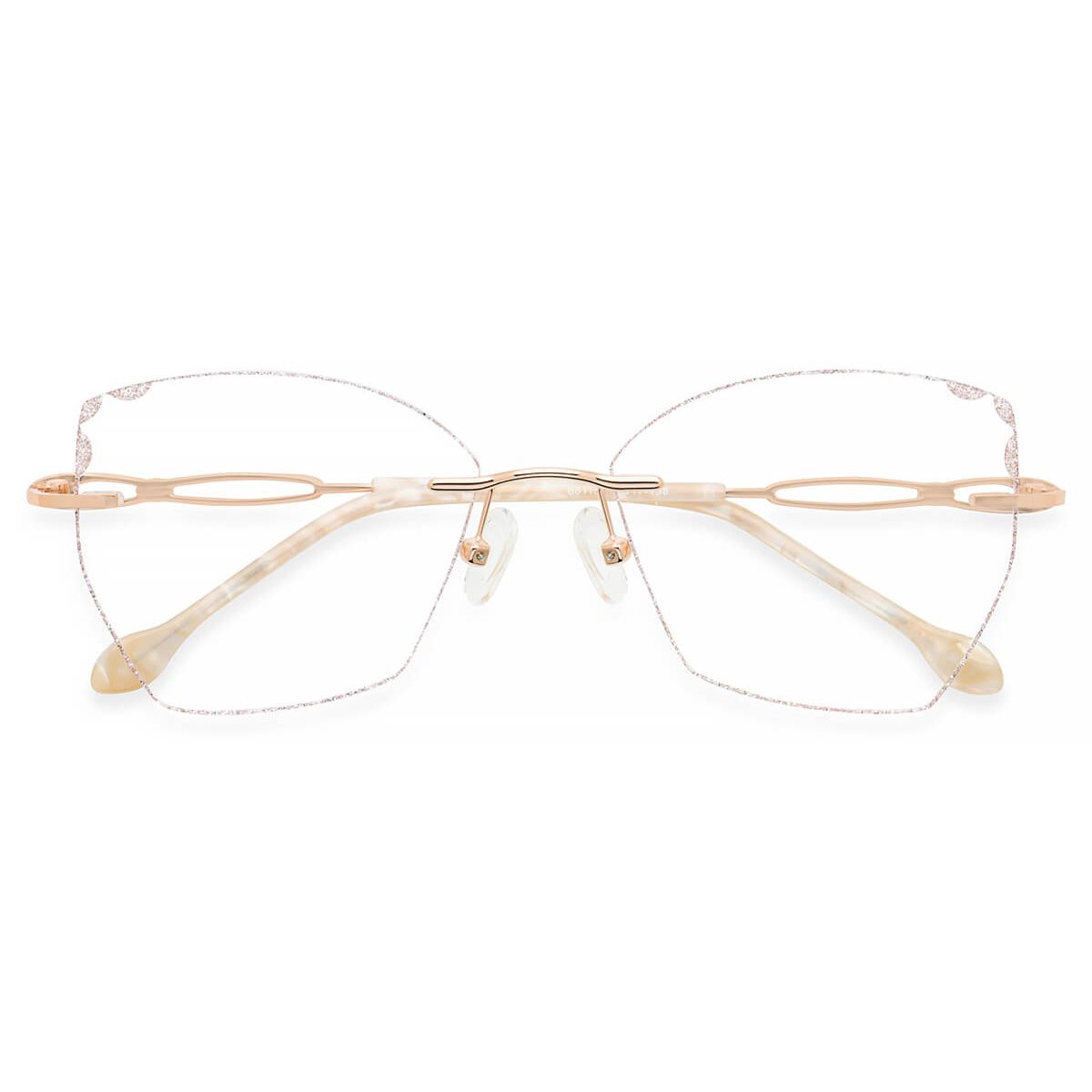 88115 Rectangle Yellow Eyeglasses Frames | Leoptique