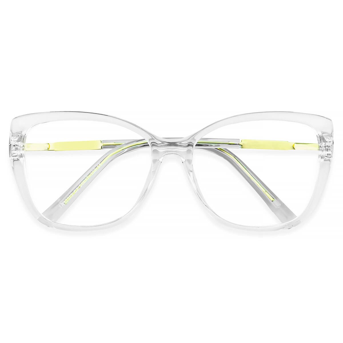 92325 Rectangle Butterfly Clear Eyeglasses Frames Leoptique