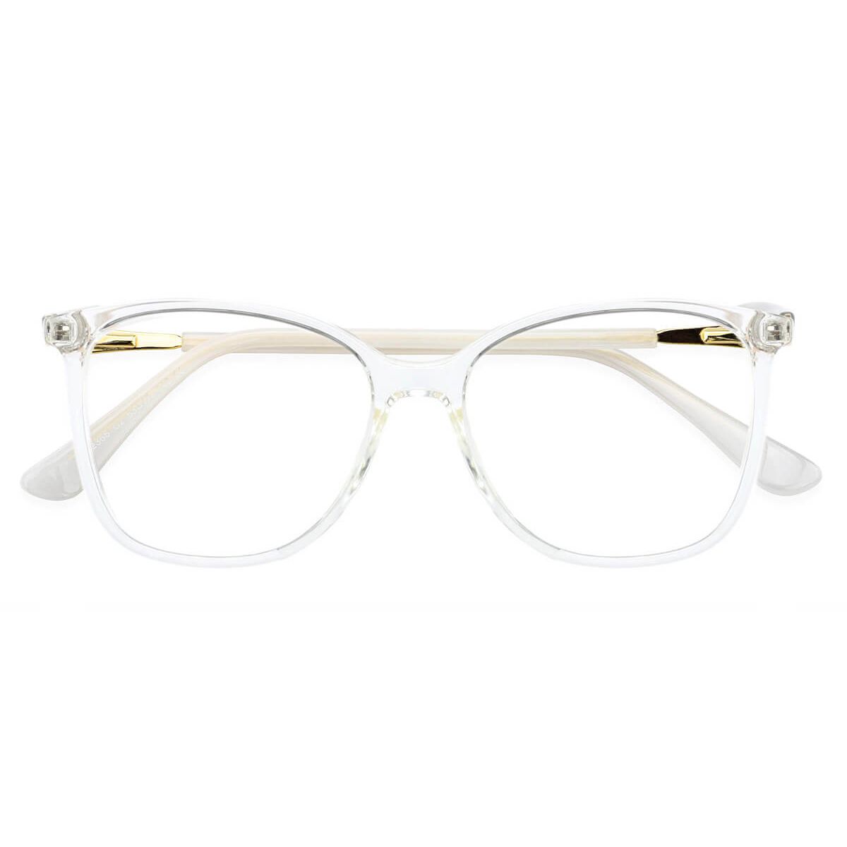92365 Oval Square Clear Eyeglasses Frames Leoptique