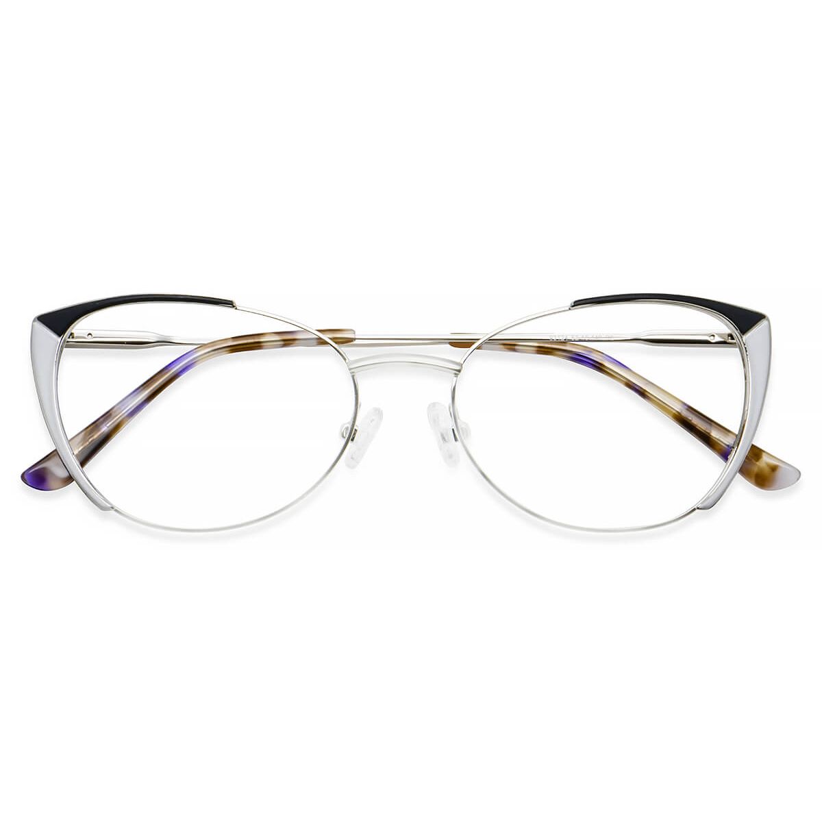 93124 Cat-eye White Eyeglasses Frames | Leoptique