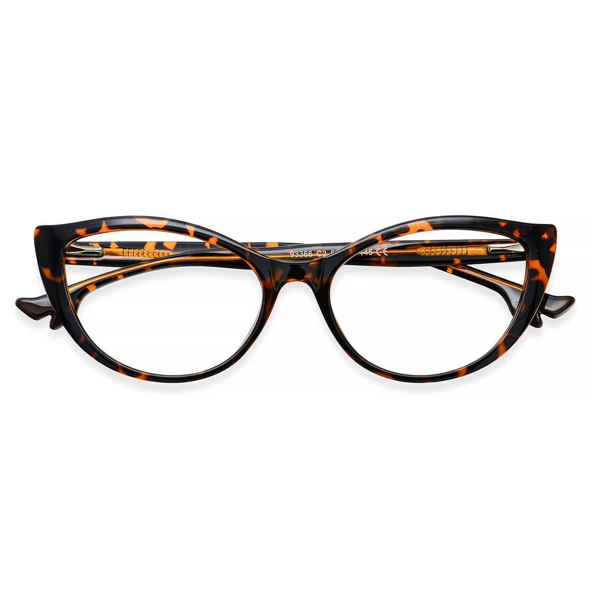 93366 Cat Eye Tortoise Eyeglasses Frames Leoptique