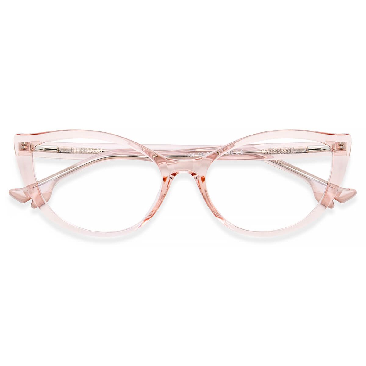 93366 Cat Eye Pink Eyeglasses Frames Leoptique