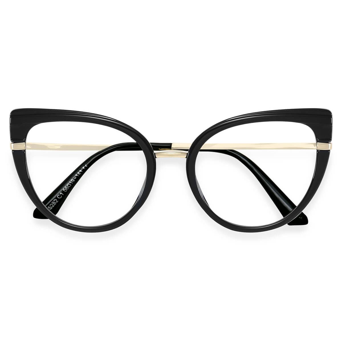 95282 Cat-eye Butterfly Black Eyeglasses Frames | Leoptique