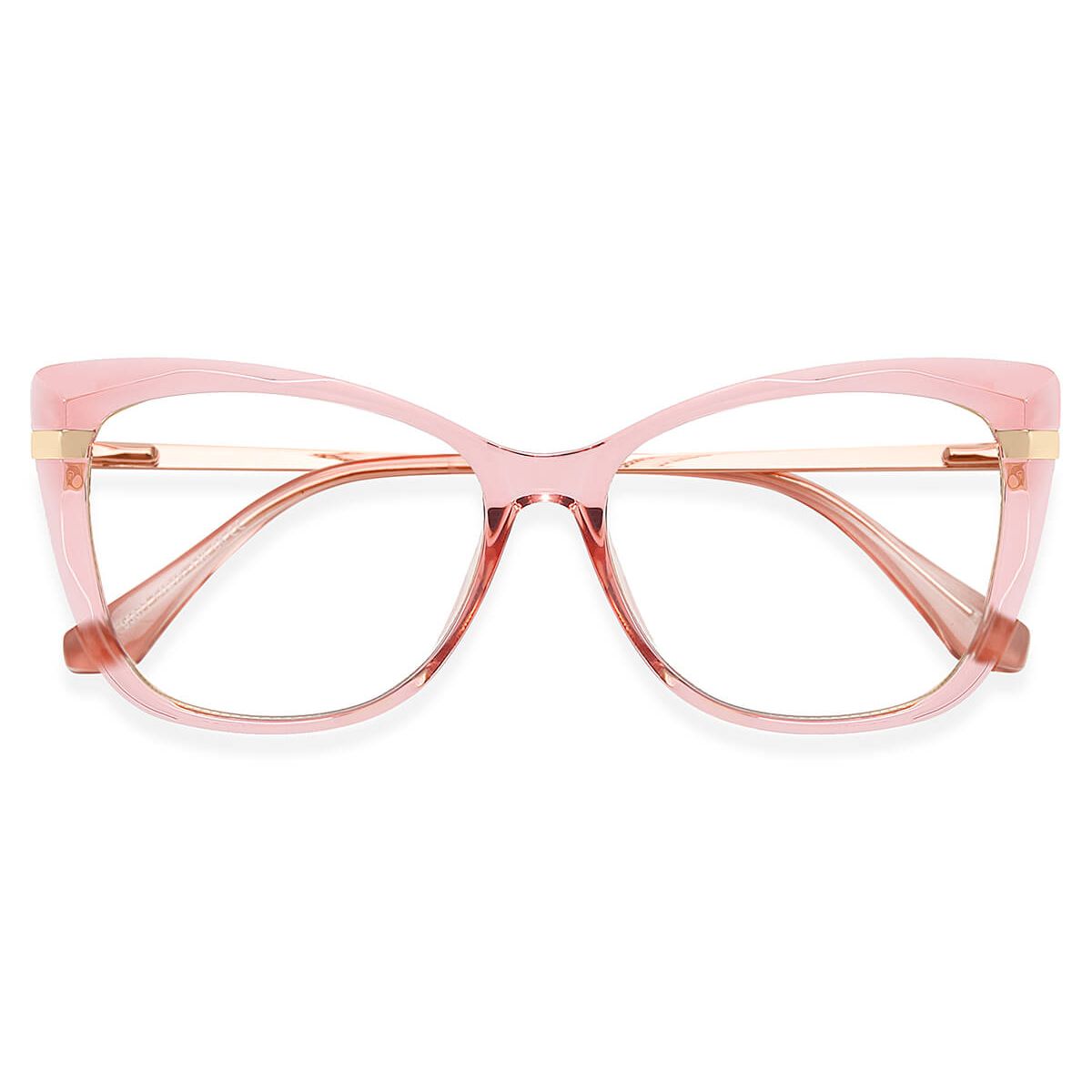 95677 Rectangle Pink Eyeglasses Frames Leoptique