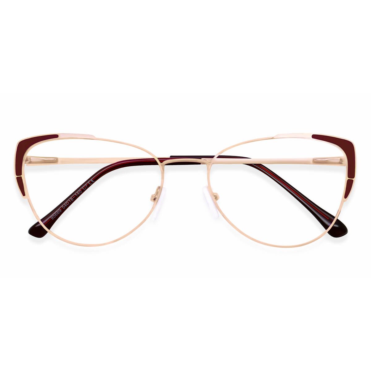 95689 Cat-eye Red Eyeglasses Frames | Leoptique