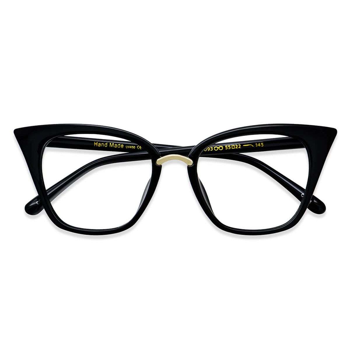 97093 Cat-eye Black Eyeglasses Frames | Leoptique