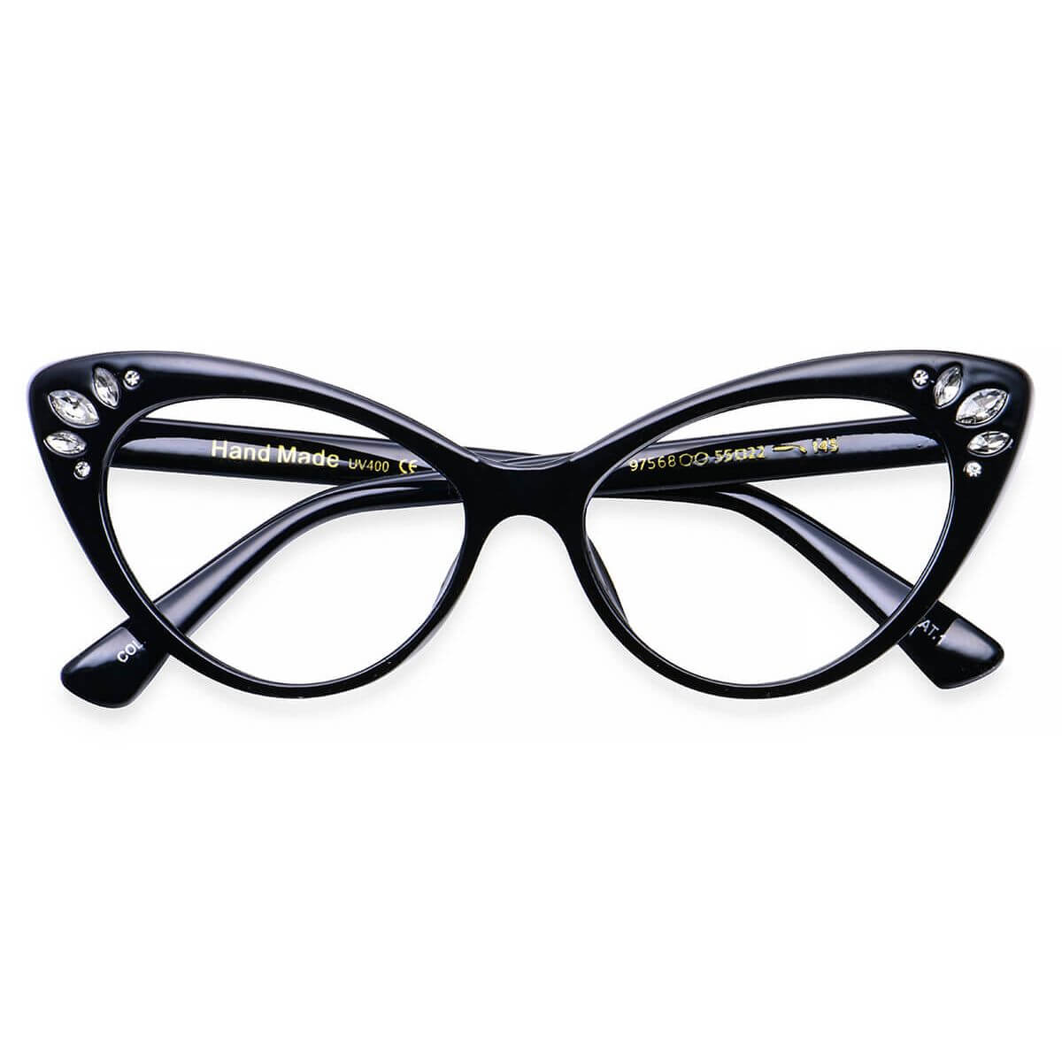 97568 Cat-eye Black Eyeglasses Frames | Leoptique