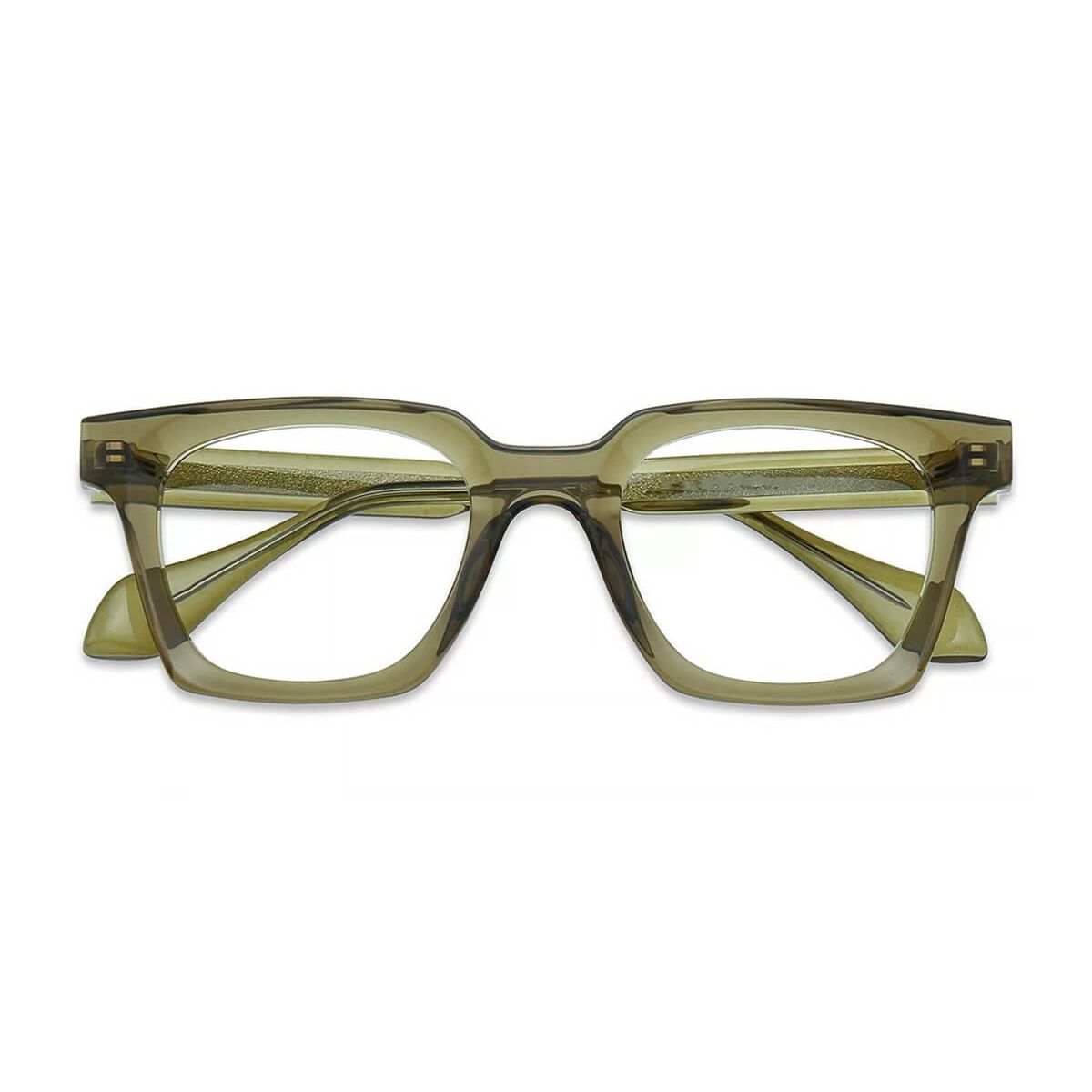 98369 Oval Rectangle Green Eyeglasses Frames Leoptique