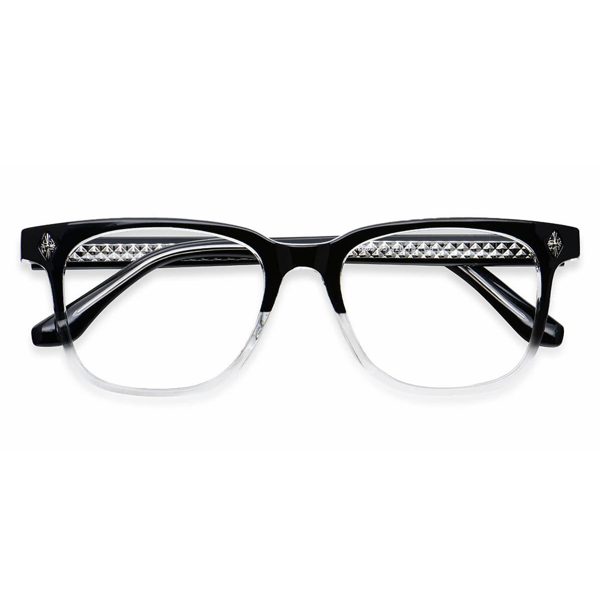 Ch2803 Square Black Eyeglasses Frames Leoptique