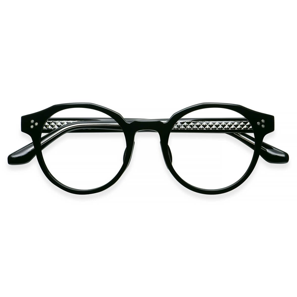 CH2809 Round Black Eyeglasses Frames | Leoptique