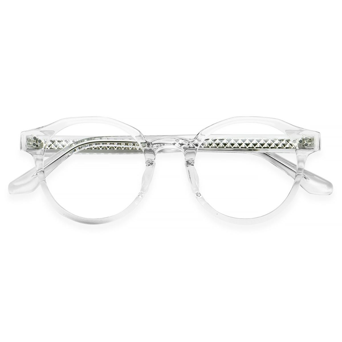 Ch2809 Round Clear Eyeglasses Frames Leoptique