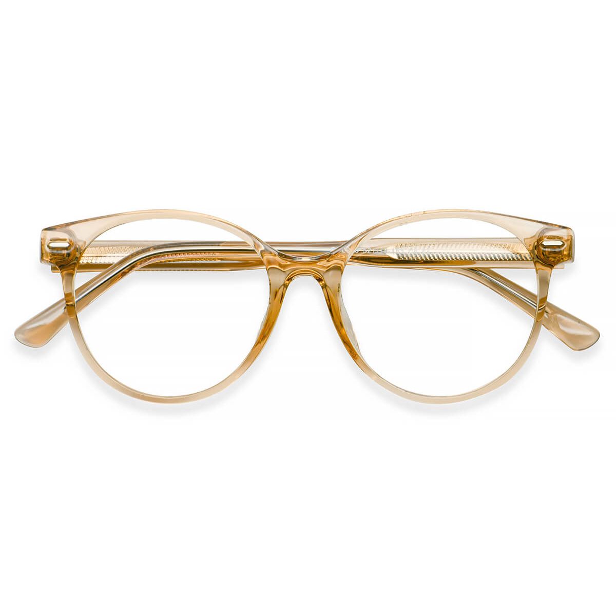 Ch2810 Round Yellow Eyeglasses Frames Leoptique