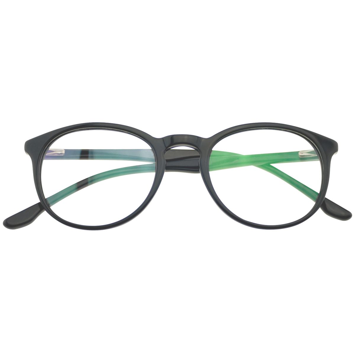 Ch6604 Round Black Eyeglasses Frames Leoptique 8252