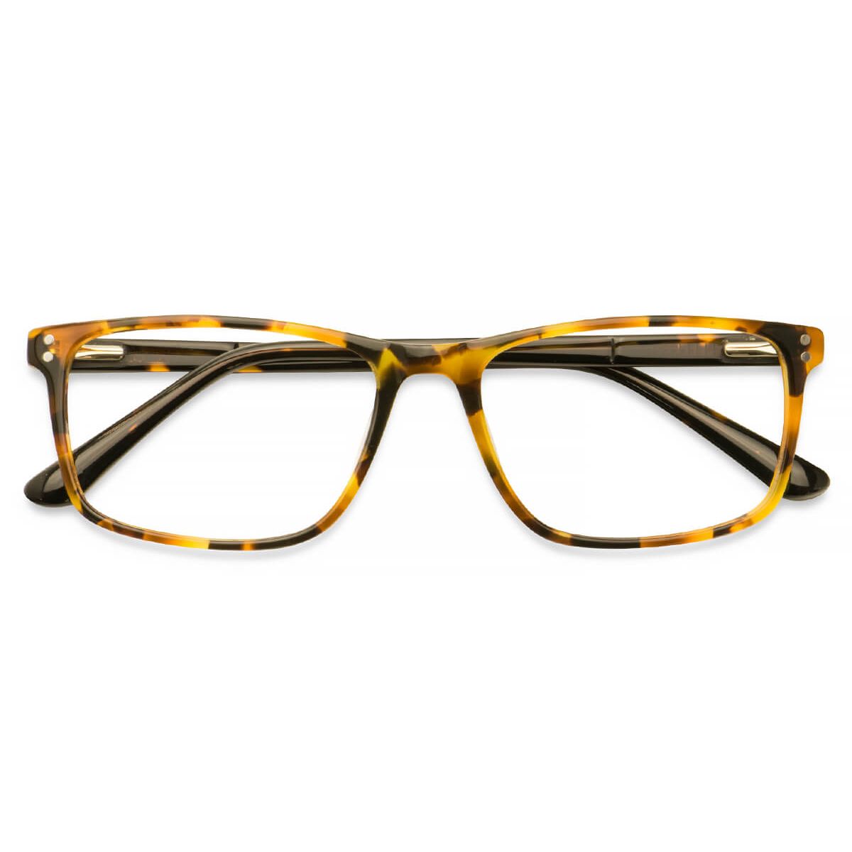 H5047 Rectangle Tortoise Eyeglasses Frames | Leoptique