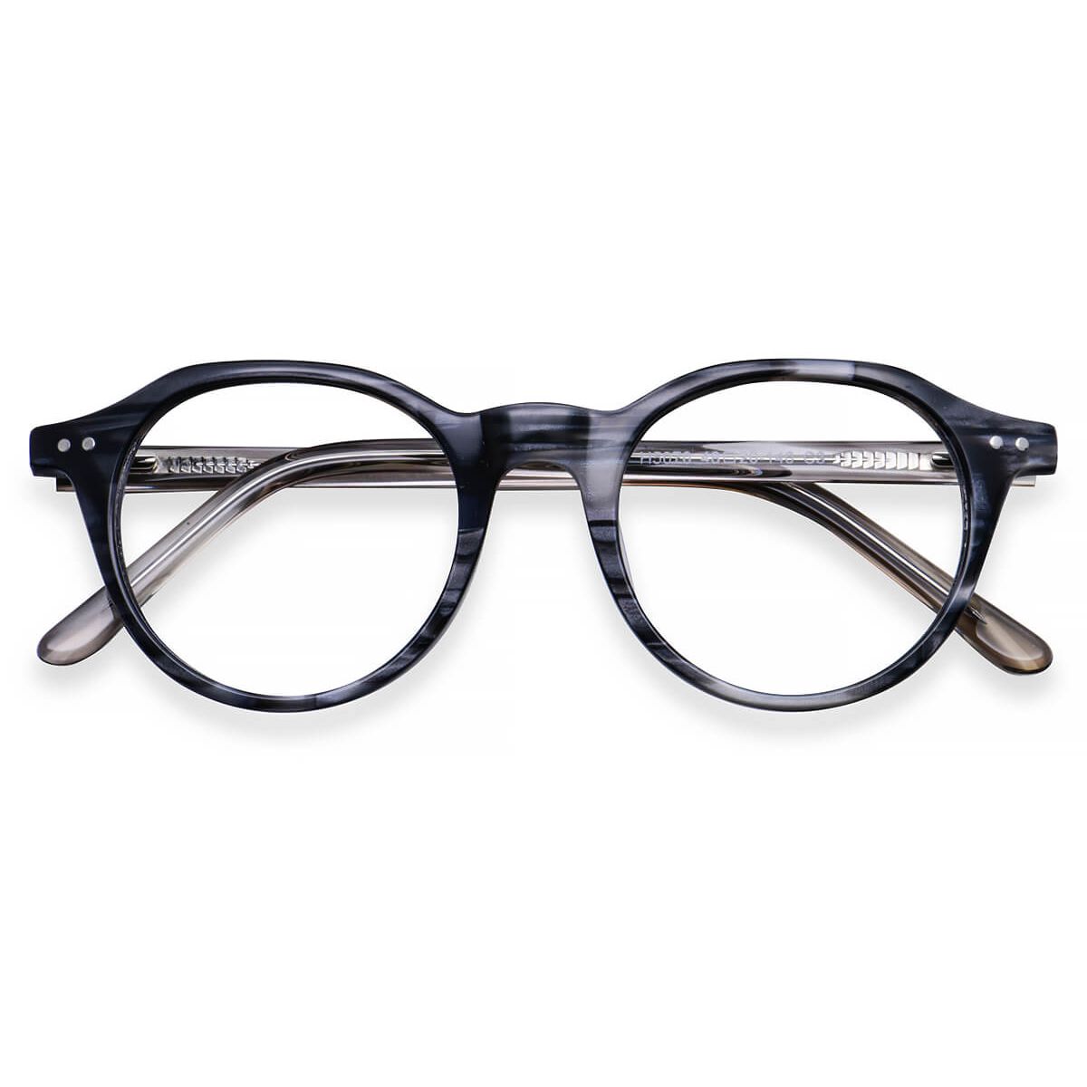 H5070 Round Striped Eyeglasses Frames | Leoptique