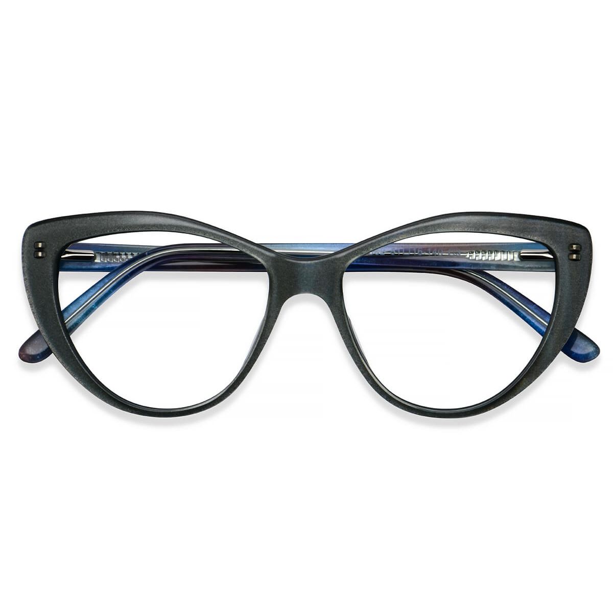 H5082 Cateye Gray Eyeglasses Frames Leoptique