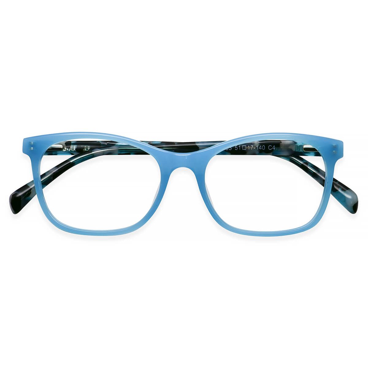 H5093 Rectangle Blue Eyeglasses Frames | Leoptique