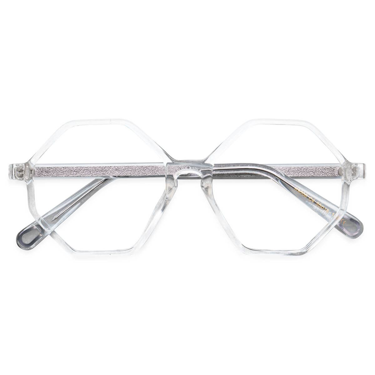 K9006 Square Geometric Clear Eyeglasses Frames | Leoptique