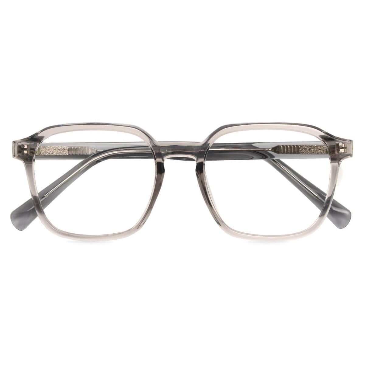 K9039 Square Gray Eyeglasses Frames Leoptique