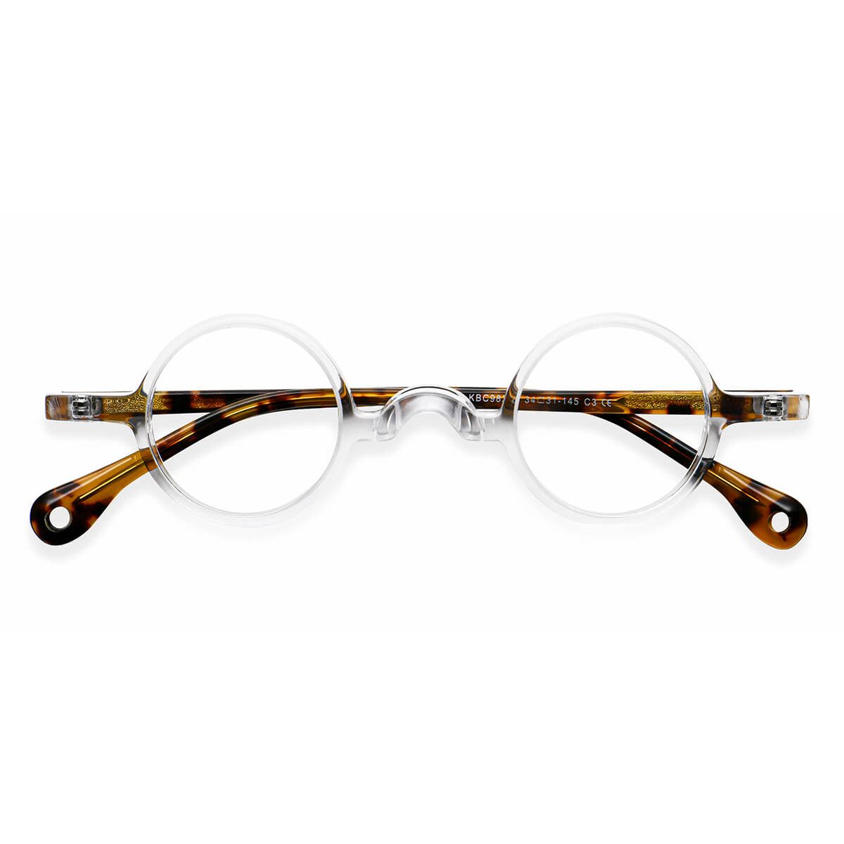KBC98201 Round Clear Eyeglasses Frames | Leoptique