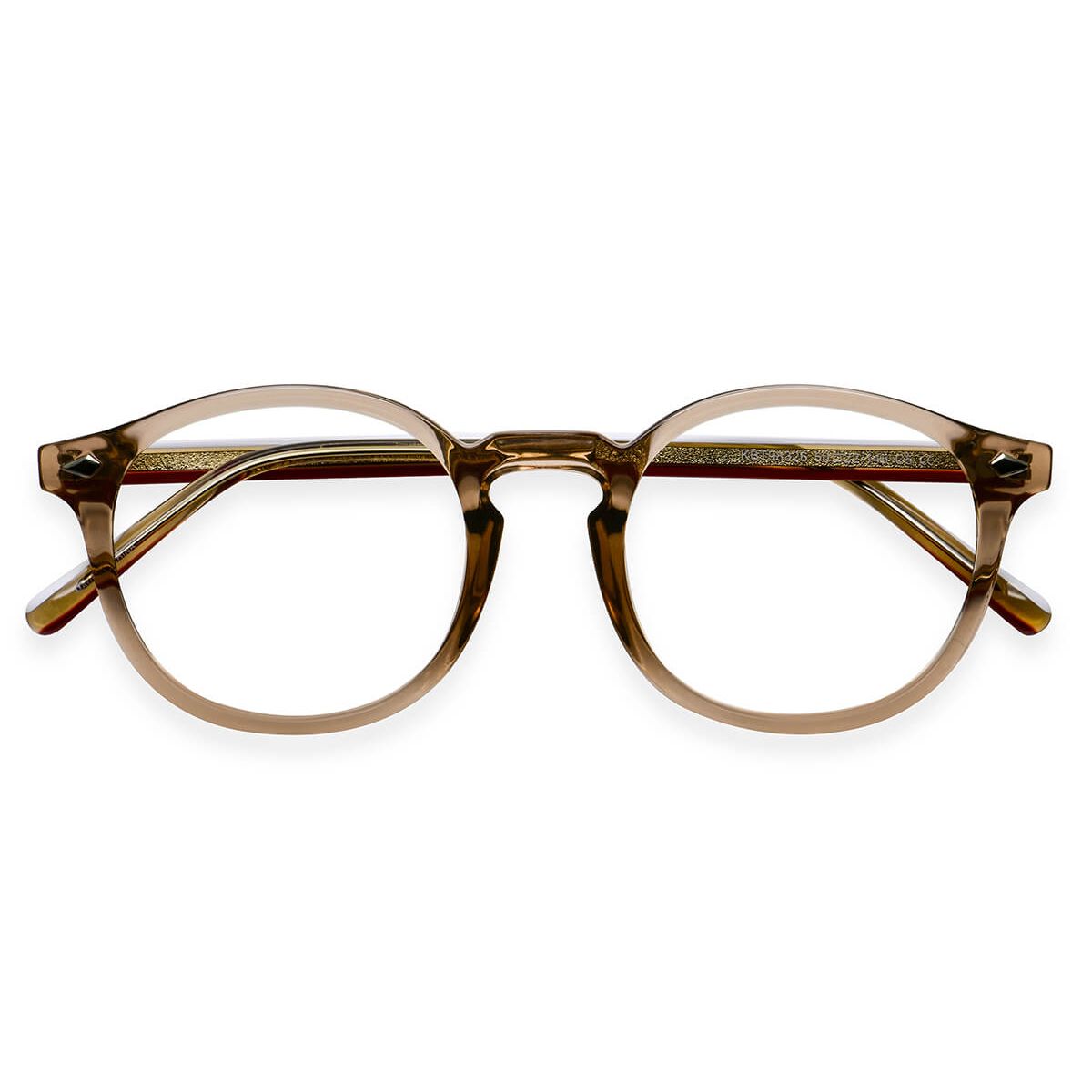 Kbt98326 Round Brown Eyeglasses Frames Leoptique
