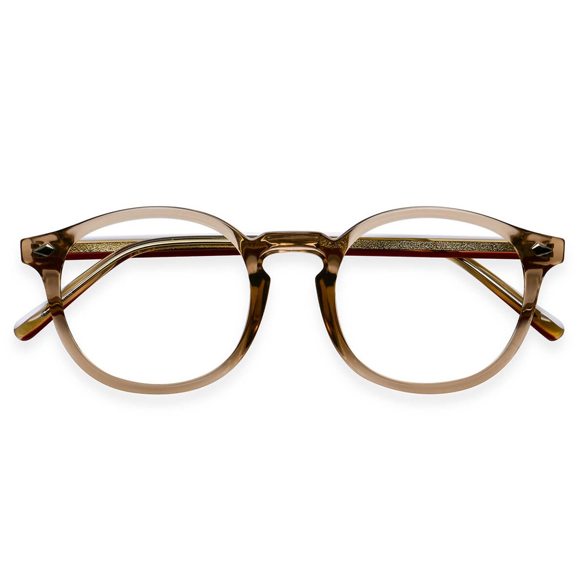 KBT98326 Round Brown Eyeglasses Frames | Leoptique