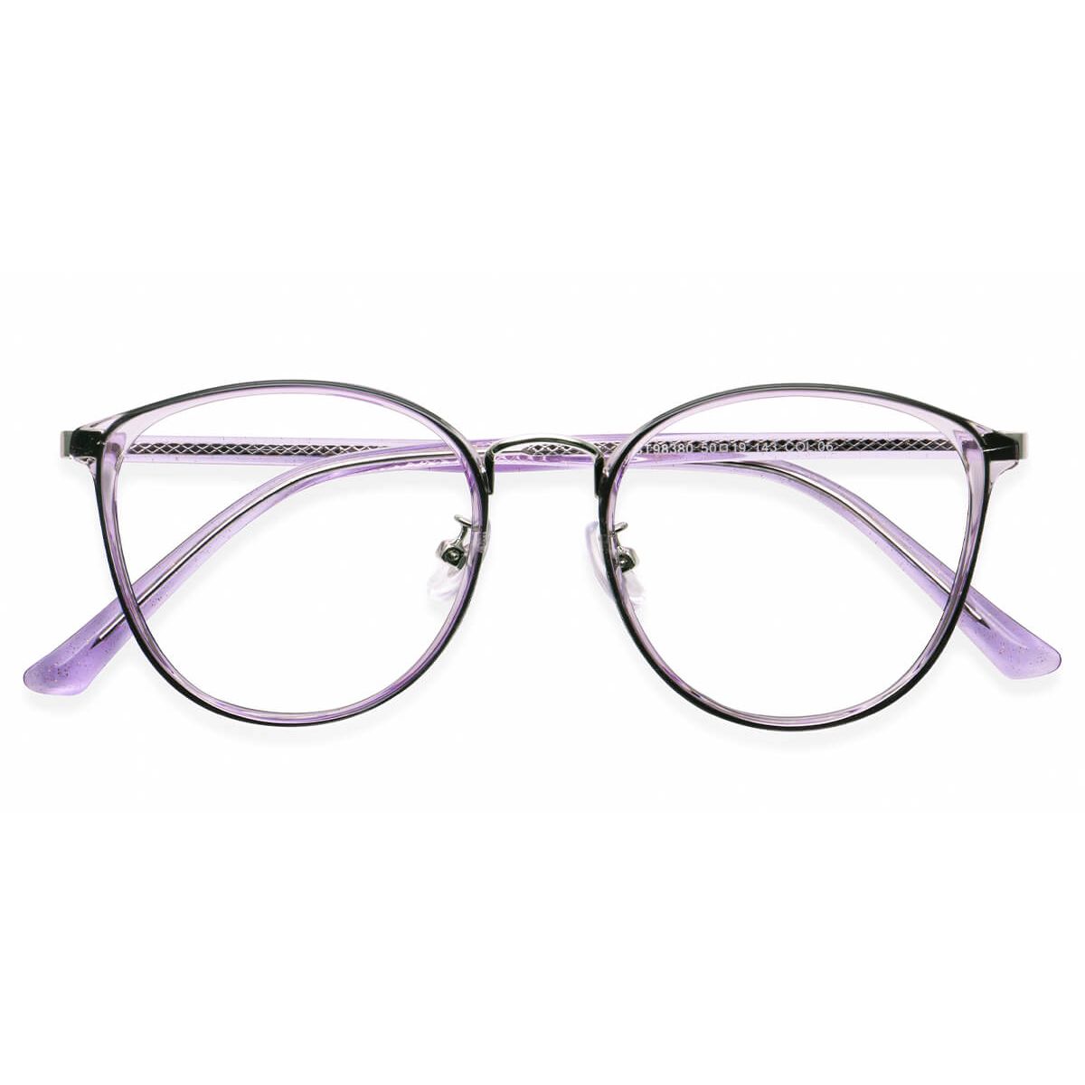 Kbt98380 Round Purple Eyeglasses Frames Leoptique