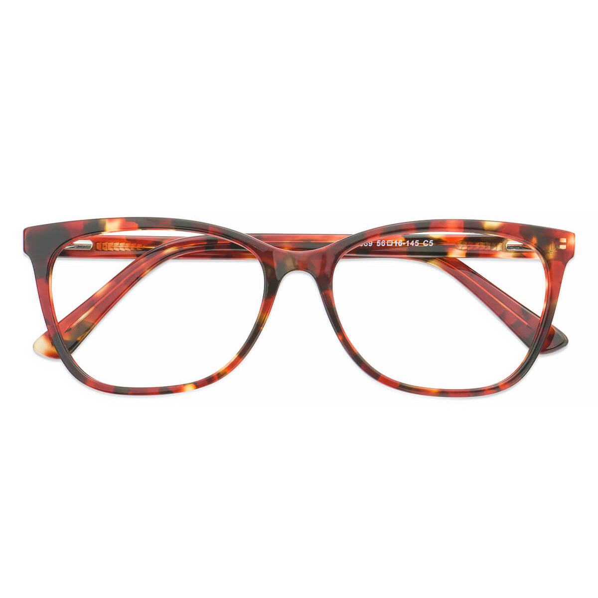 R3089 Oval Butterfly Floral Eyeglasses Frames | Leoptique