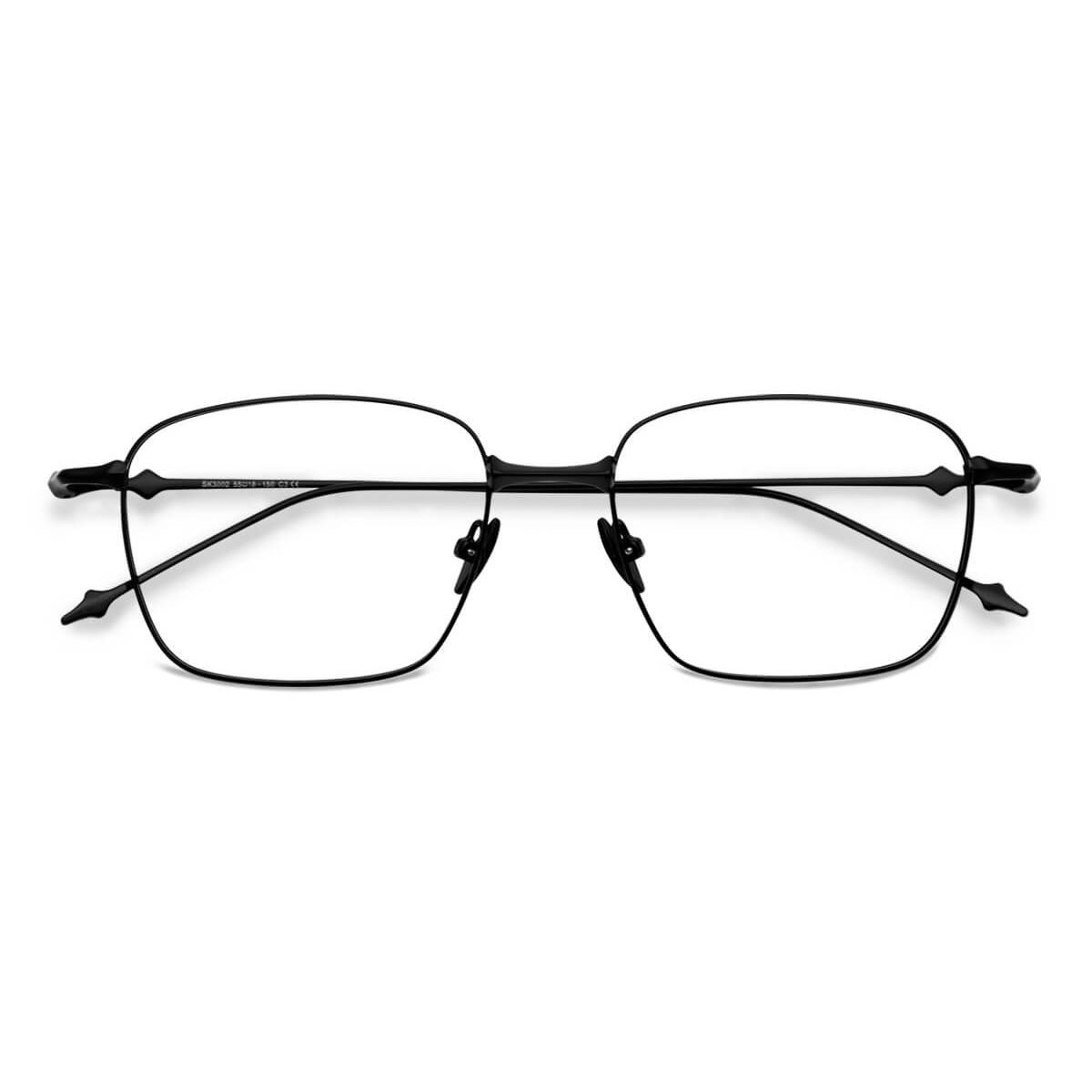 SK3002 Rectangle Black Eyeglasses Frames | Leoptique