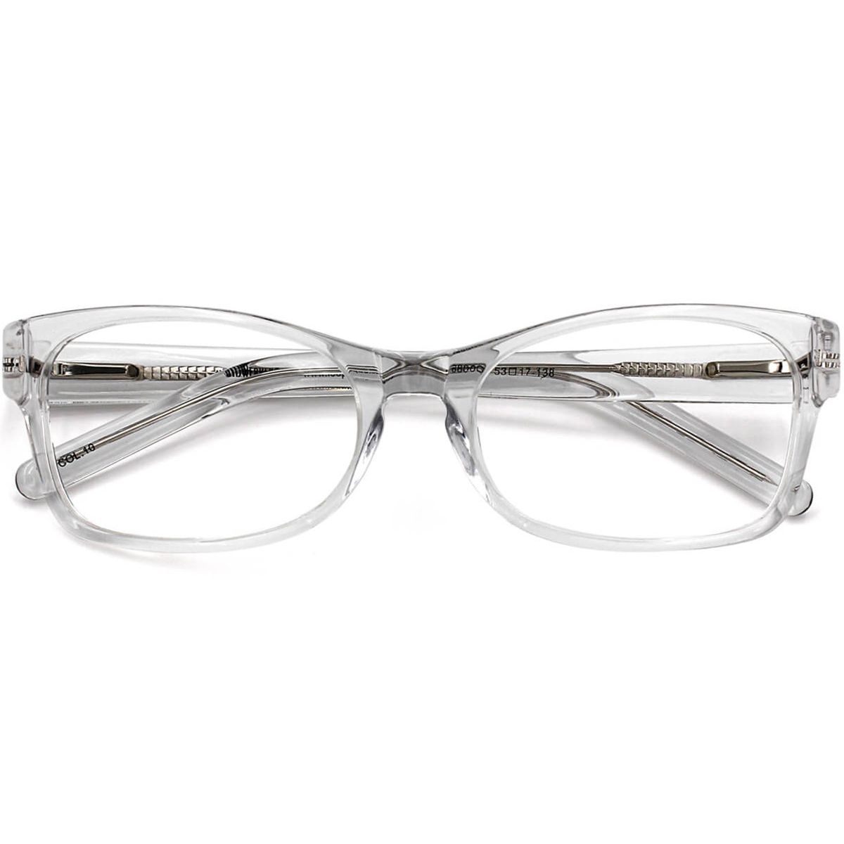 SPR-660002 Rectangle Clear Eyeglasses Frames | Leoptique