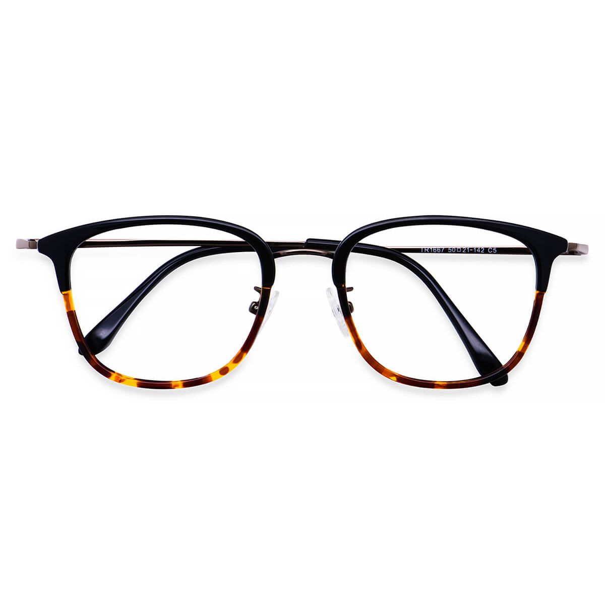 Tr1667 Oval Black Eyeglasses Frames Leoptique 5834