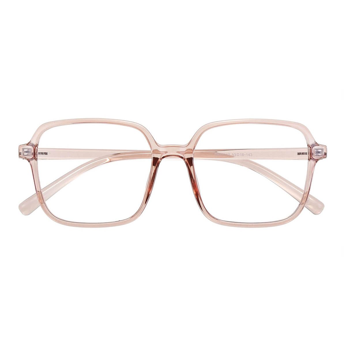 TR17112 Square Geometric Pink Eyeglasses Frames | Leoptique