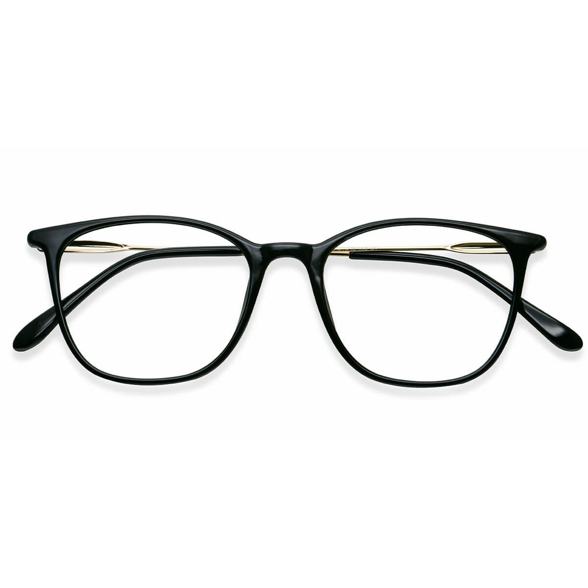 TR1889 Oval Black Eyeglasses Frames Leoptique