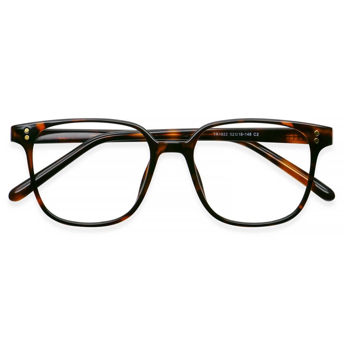 TR1922 Square Tortoise Eyeglasses Frames | Leoptique