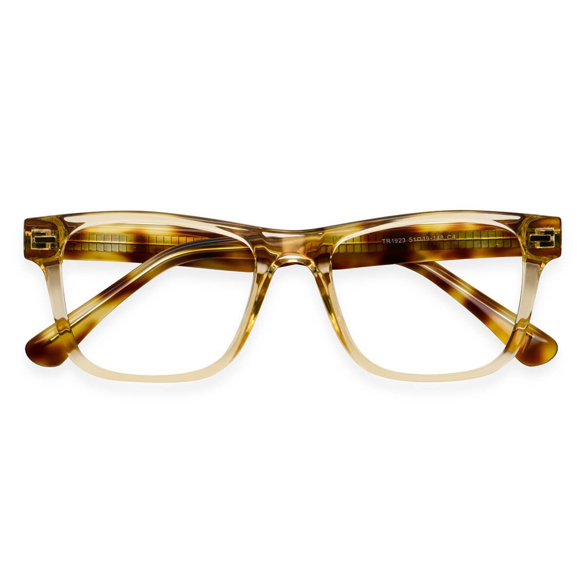 TR1923 Rectangle Wayfarer Yellow Eyeglasses Frames Leoptique
