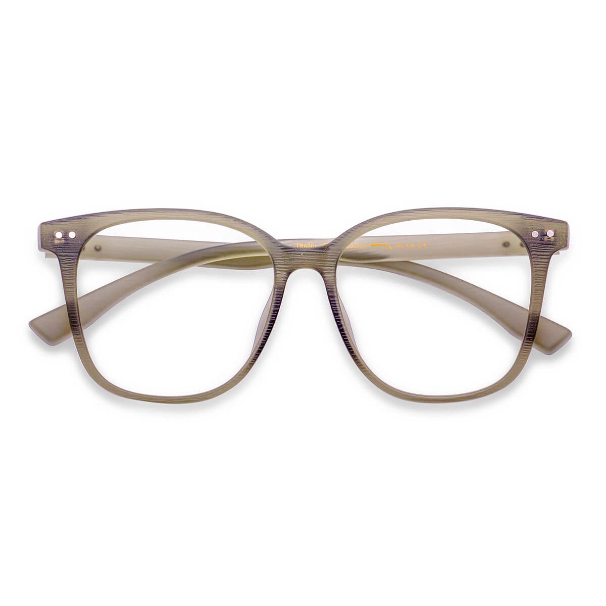 TR6001 Square Green Eyeglasses Frames Leoptique