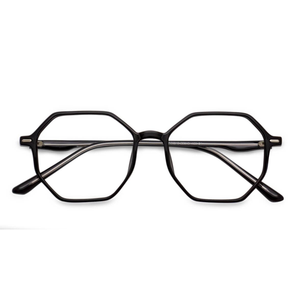 TR60240 Square Geometric Black Eyeglasses Frames | Leoptique