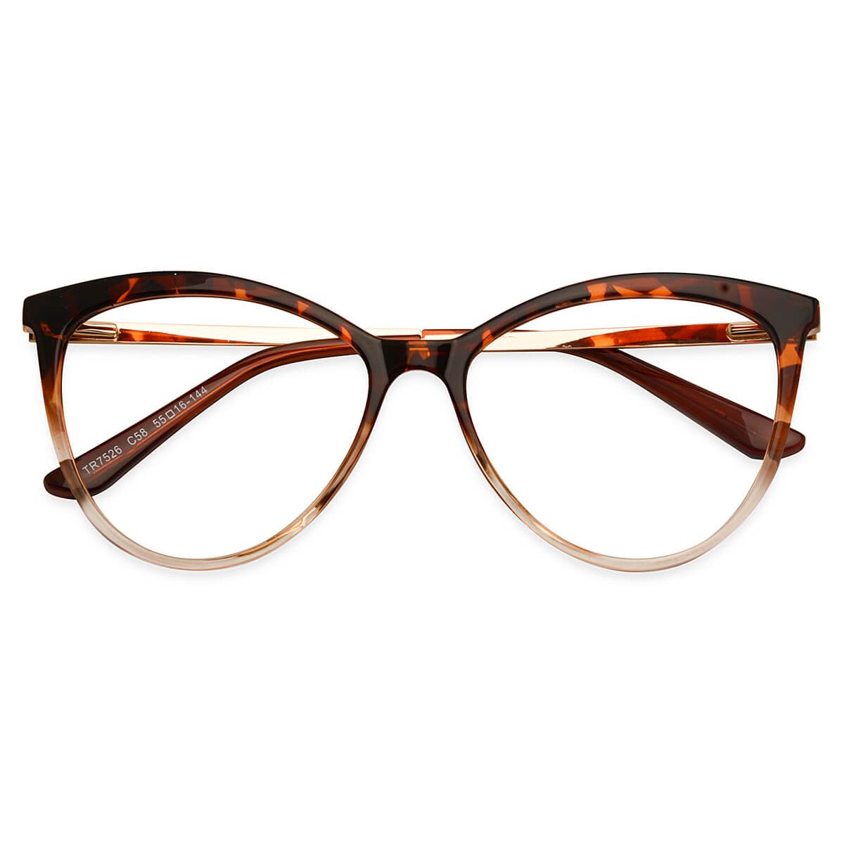 TR7526 Cat-eye Tortoise Eyeglasses Frames | Leoptique