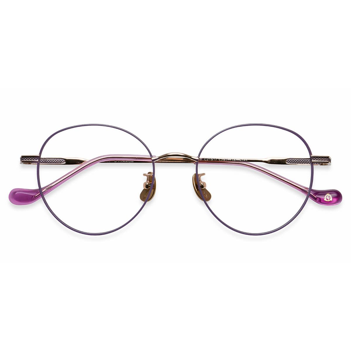 U9543 Round Yellow Eyeglasses Frames Leoptique