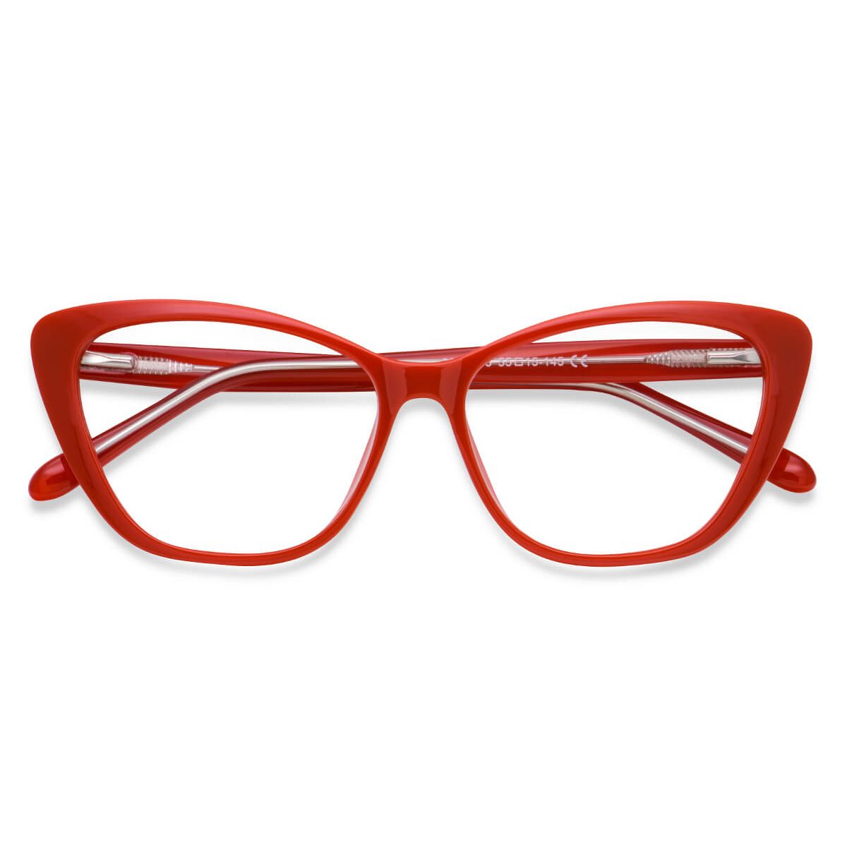 W2004 Oval Red Eyeglasses Frames | Leoptique