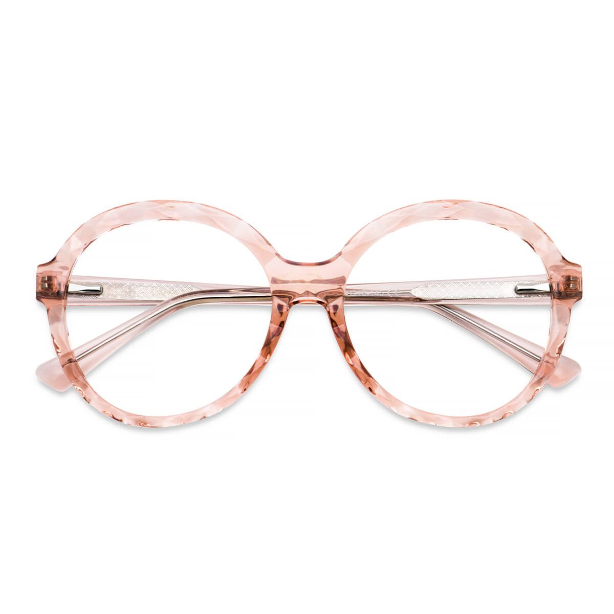 W2010 Round Pink Eyeglasses Frames Leoptique