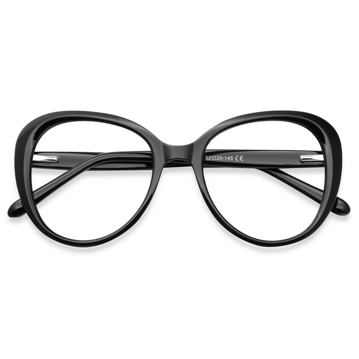 W2013 Round Black Eyeglasses Frames Leoptique 7838