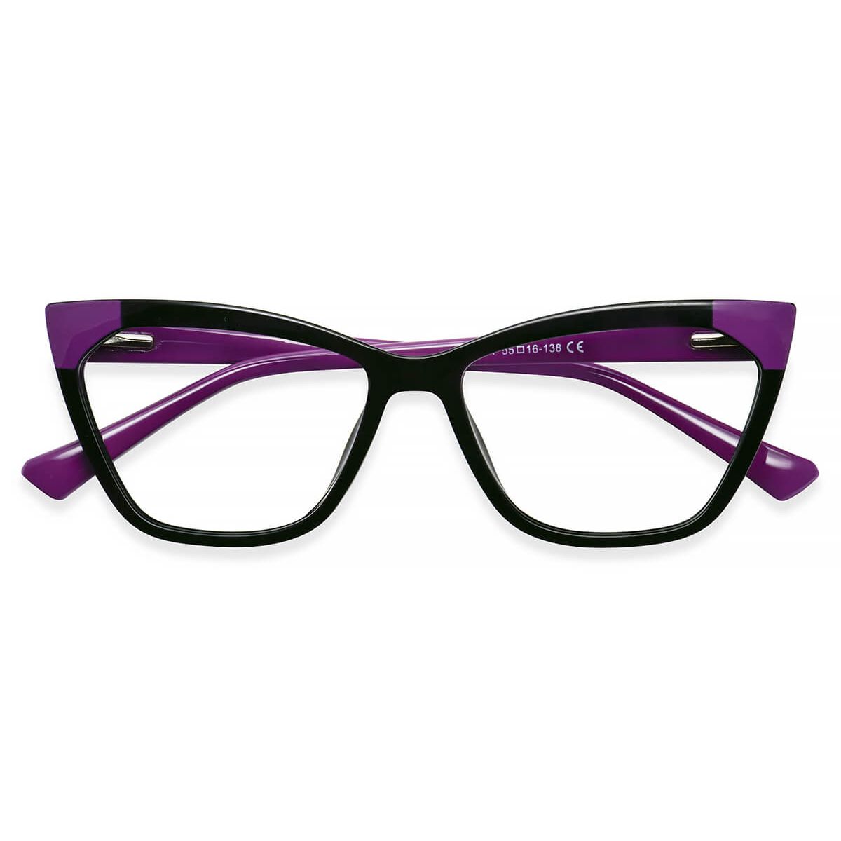 W2040 Cat-eye Butterfly Black Eyeglasses Frames | Leoptique